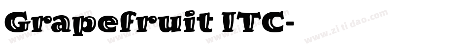 Grapefruit ITC字体转换